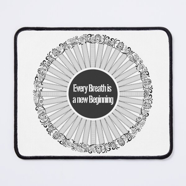 Item preview, Every Breath Is a New Beginning – Inspirational Mindfulness Quote Design designed and sold by ArtsyExplorer.