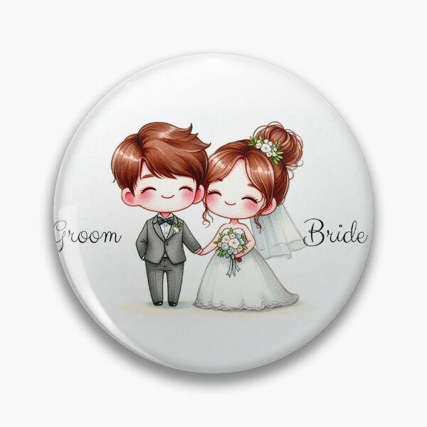 Item preview, Bride and Groom Cute Elegance designed and sold by Emilyprintart.