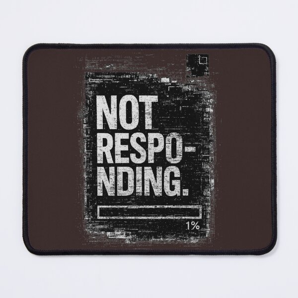 Item preview, Not Responding – Raw Brutalist Statement Tee designed and sold by notokstudio.