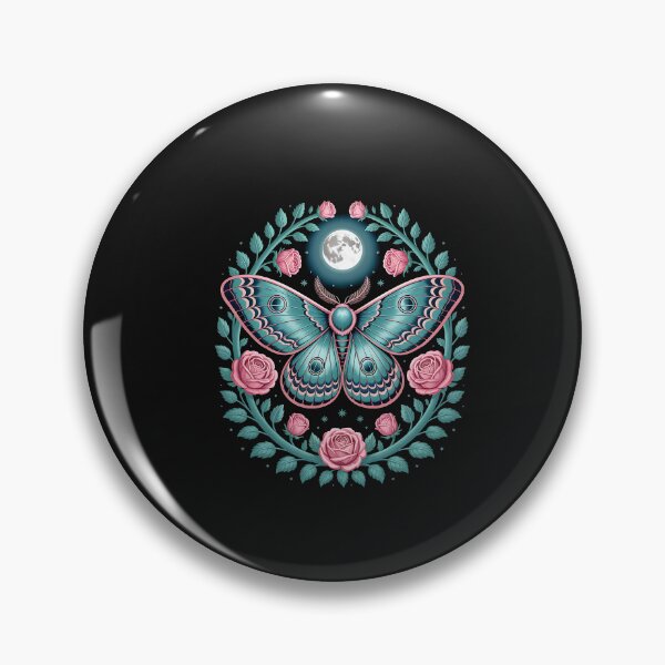 Item preview, goblincore moth and butterfly moonphases flowers cottagecore designed and sold by TalalosART.