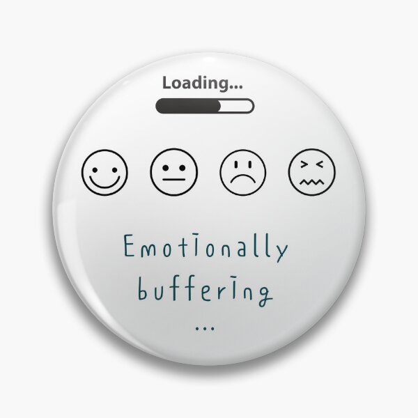 Item preview, Emotionally Buffering – Loading Bar with Mood Faces Minimal Design designed and sold by mintmono-studio.