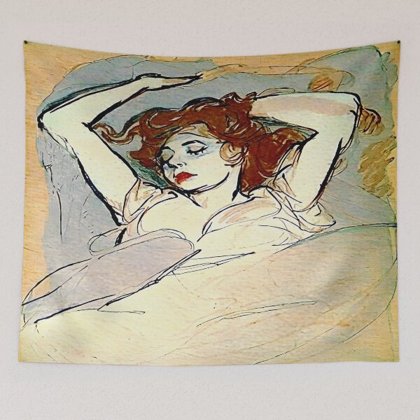 Item preview, Woman Lying on Her Back, Both Arms Raised designed and sold by artdesignsnow.