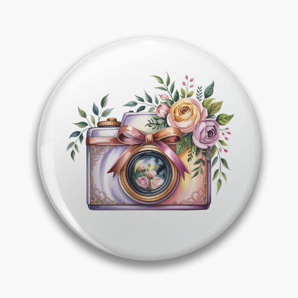 Item preview, vintage camera  with flower  designed and sold by jkrphoto.