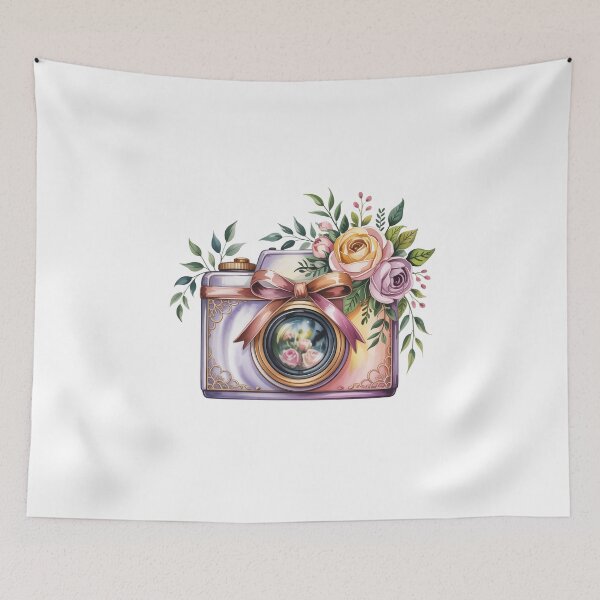 Item preview, vintage camera  with flower  designed and sold by jkrphoto.