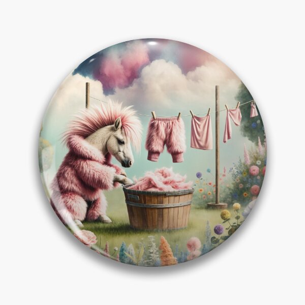 Item preview, Mini Horse Doing the Washing designed and sold by M-Y-A-R-T-.