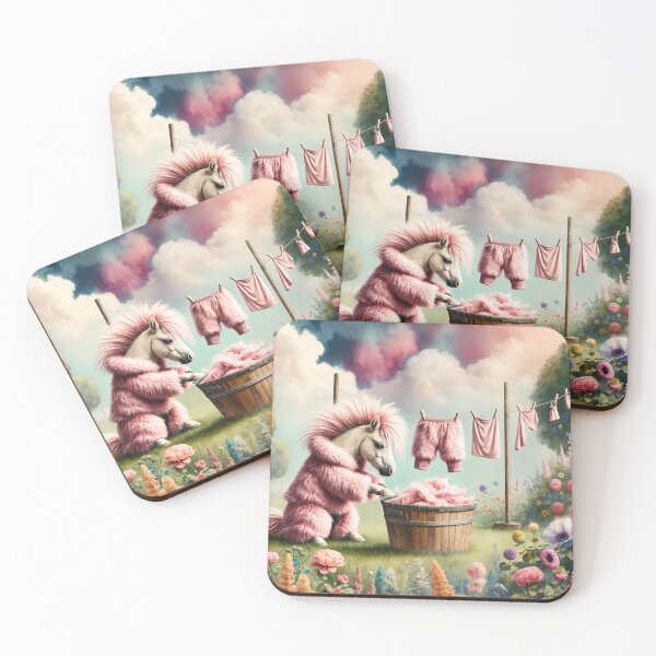 Item preview, Mini Horse Doing the Washing designed and sold by M-Y-A-R-T-.