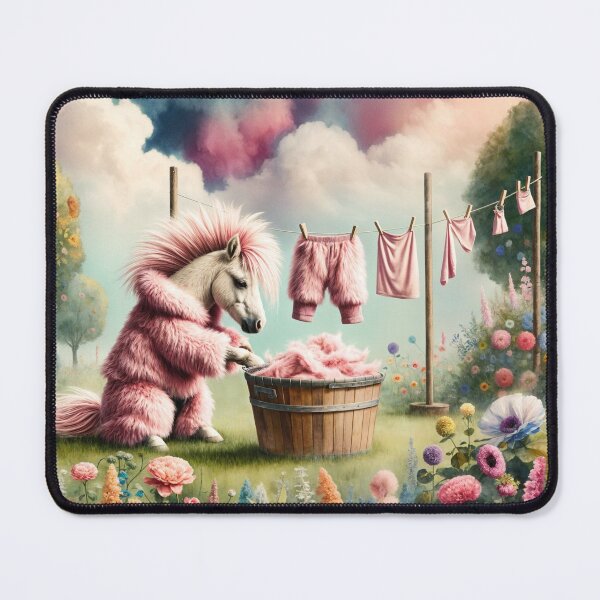 Item preview, Mini Horse Doing the Washing designed and sold by M-Y-A-R-T-.