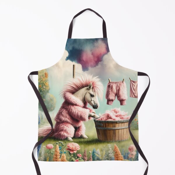 Item preview, Mini Horse Doing the Washing designed and sold by M-Y-A-R-T-.