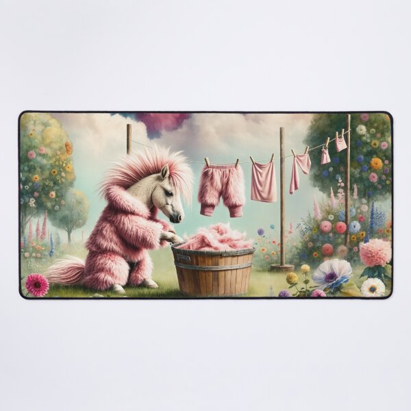 Item preview, Mini Horse Doing the Washing designed and sold by M-Y-A-R-T-.
