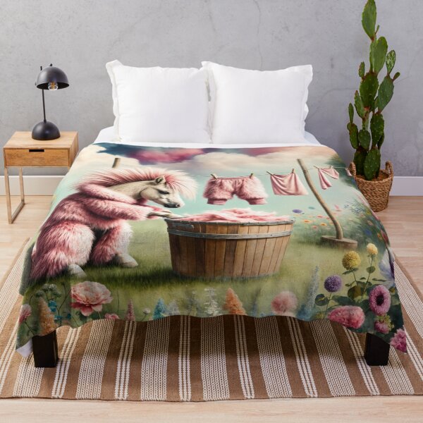 Item preview, Mini Horse Doing the Washing designed and sold by M-Y-A-R-T-.