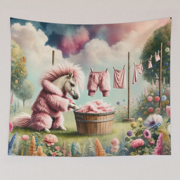 Item preview, Mini Horse Doing the Washing designed and sold by M-Y-A-R-T-.