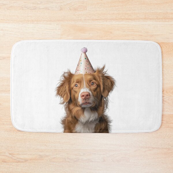 Item preview, Cute Nova Scotia Duck Tolling Retriever dog with Party Hat Birthday Celebration designed and sold by LazyOwlStore.