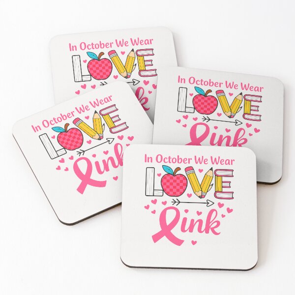 Item preview, LOVE Teacher Breast Cancer Awareness In October We Wear Pink designed and sold by TalalosART.