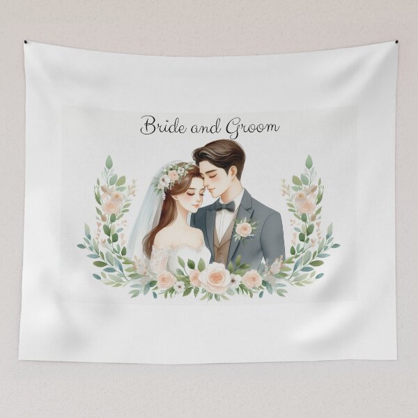 Item preview, Bride and Groom- Romantic Wedding designed and sold by Emilyprintart.