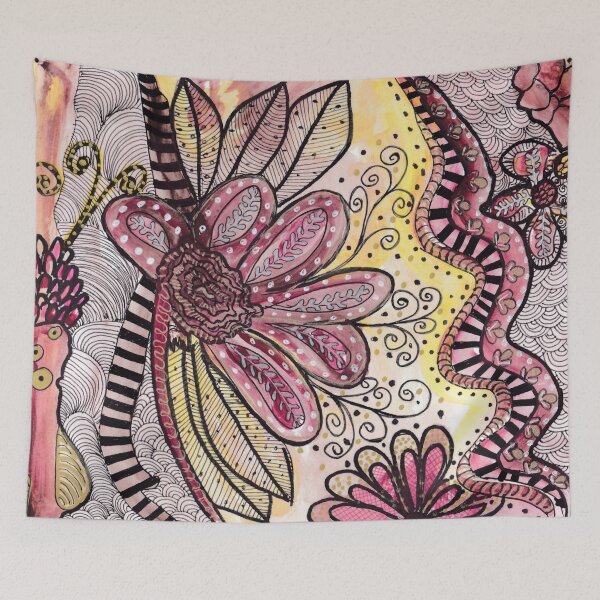 Item preview, Line Art Garden - Hand drawn  designed and sold by ColorWander.
