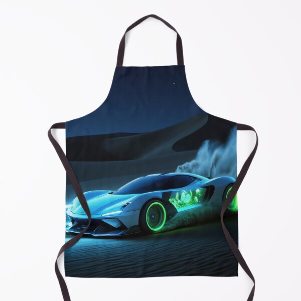 Item preview, Neon Anime Supercar in Desert Night – Futuristic Glowing Sports Car Art designed and sold by ArtiQreate.