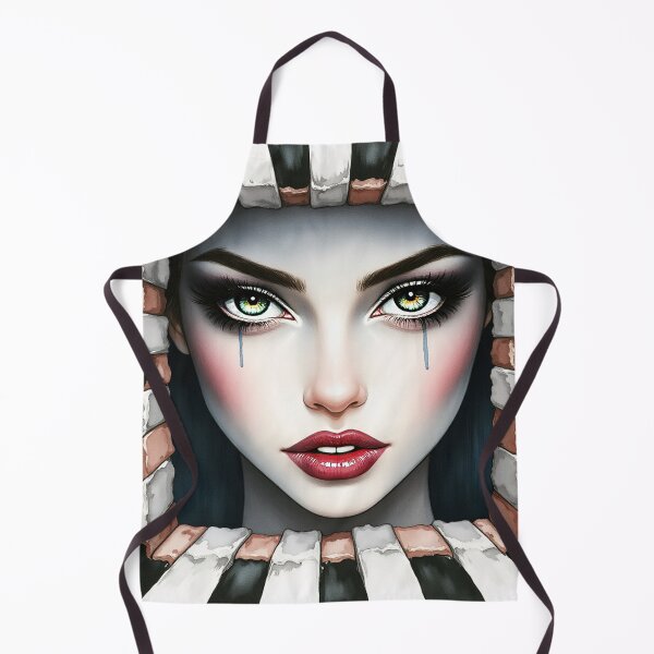 Item preview, Crying Pretty Girl with Moist Red Lips Stuck in a Brick Wall designed and sold by Huskyyy Designs.