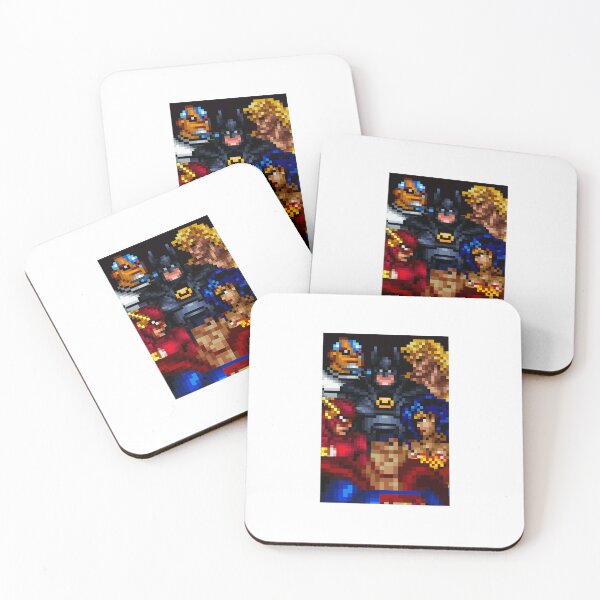 Item preview, zack snyder justice league poster retrogaming pixel designed and sold by fracProd.