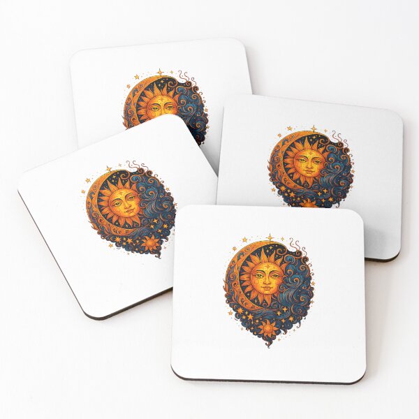 Item preview, mystic sun and moon woman mystical flowers aesthetic designed and sold by MOHITSALVI.