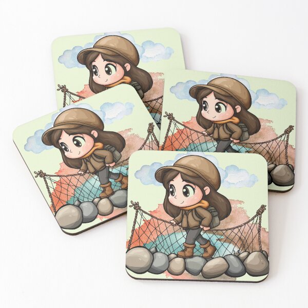Item preview, Adventurous Girl Crossing the Net Bridge designed and sold by ChenEngEng.