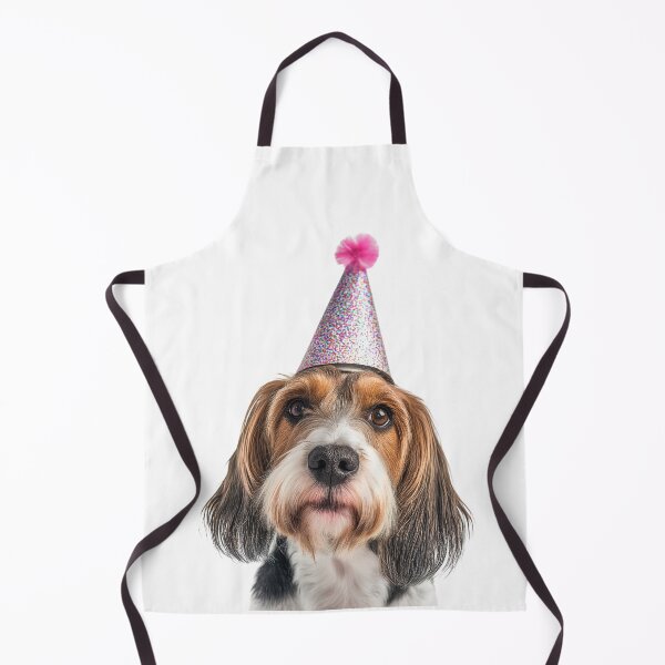 Item preview, Cute Petit Basset Griffon Vendéen dog with Party Hat Birthday Celebration designed and sold by LazyOwlStore.