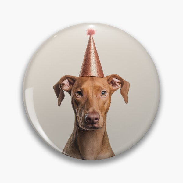 Item preview, Cute Pharaoh Hound dog with Party Hat Birthday Celebration designed and sold by LazyOwlStore.