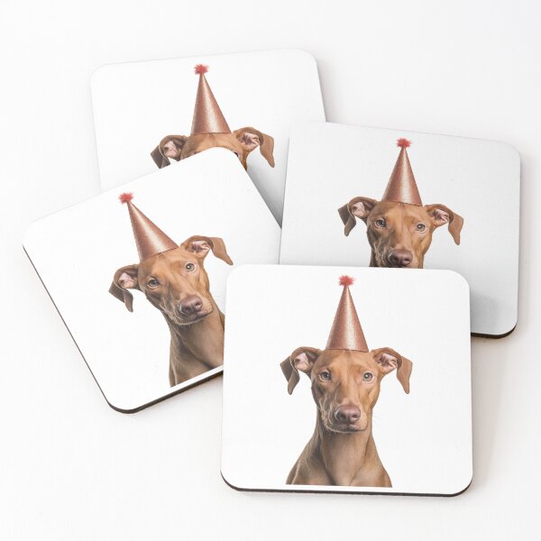 Item preview, Cute Pharaoh Hound dog with Party Hat Birthday Celebration designed and sold by LazyOwlStore.