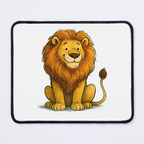Item preview, Smiling Cartoon Lion – Jungle King Illustration designed and sold by 良心創作.