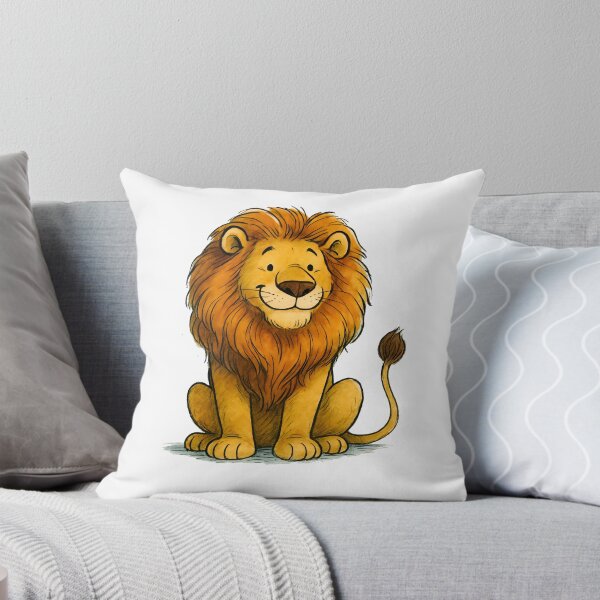 Item preview, Smiling Cartoon Lion – Jungle King Illustration designed and sold by 良心創作.