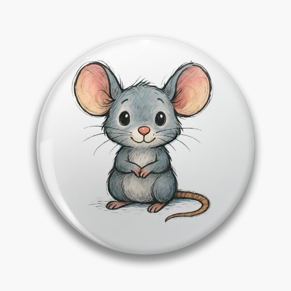 Item preview, Adorable Cartoon Mouse – Cute Whiskered Friend Illustration designed and sold by 良心創作.