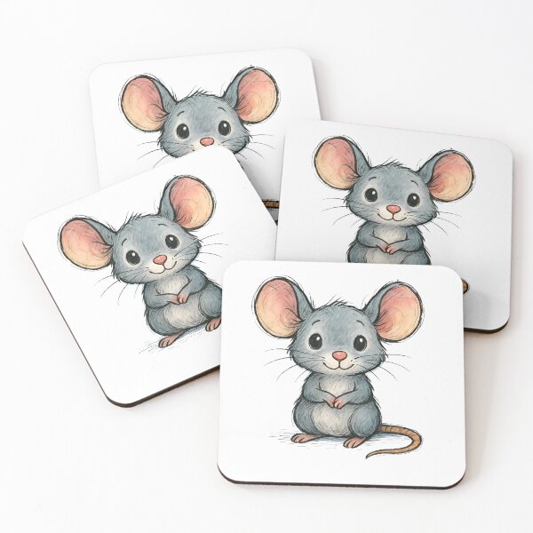 Item preview, Adorable Cartoon Mouse – Cute Whiskered Friend Illustration designed and sold by 良心創作.