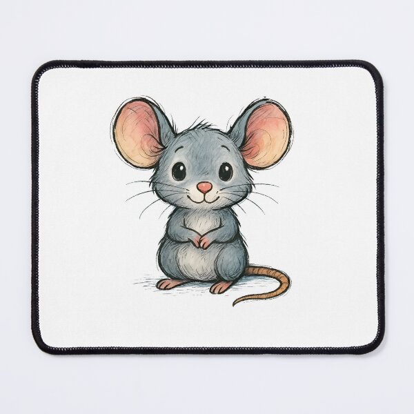 Item preview, Adorable Cartoon Mouse – Cute Whiskered Friend Illustration designed and sold by 良心創作.