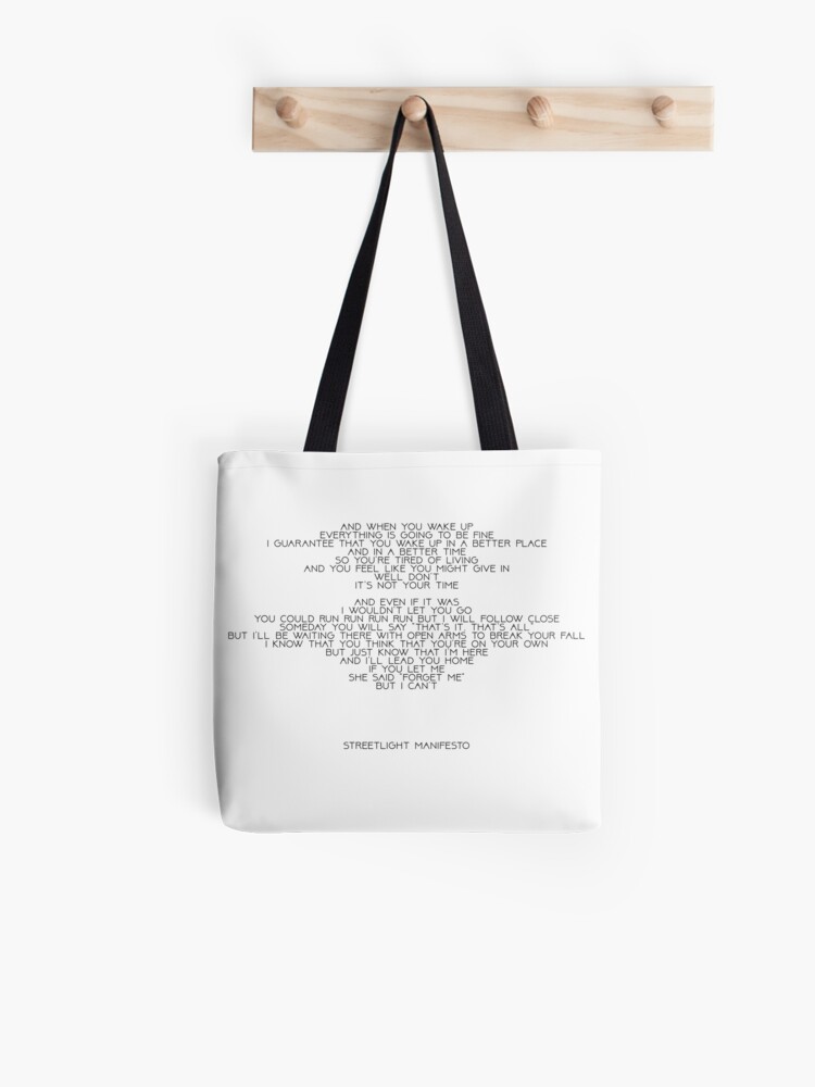 Ein Besserer Ort Eine Bessere Zeit Lyrics Stofftasche Von Gillianmaloy Redbubble