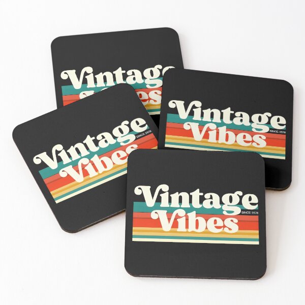 Item preview, Vintage Vibes Retro Design – 70s Aesthetic Bold Typography with Sunset Stripes designed and sold by -justb-.