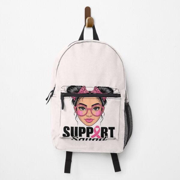 Item preview, Pink Ribbon Support Squad Messy Bun Breast Cancer Awareness designed and sold by cawtoon.