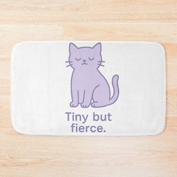 Item preview, Tiny But Fierce Purple Cat - Cute and Bold Design designed and sold by Sara Raad.