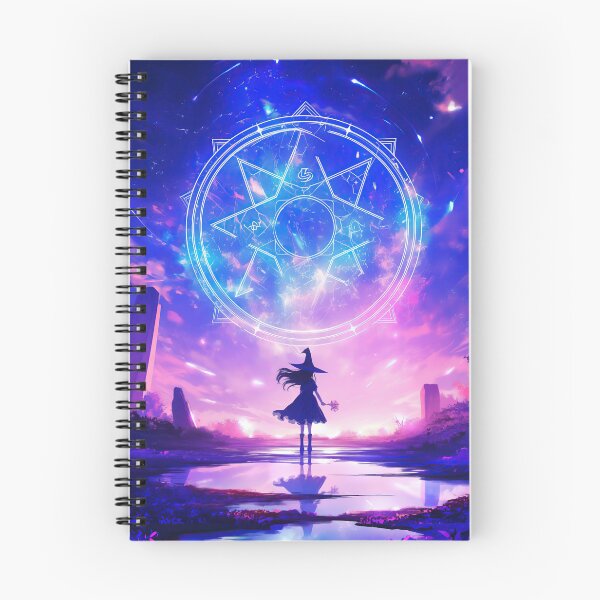 Item preview, Anime Witch in a Magical night at sunset with Sign - Fantasy art designed and sold by TheArtistOf2022.