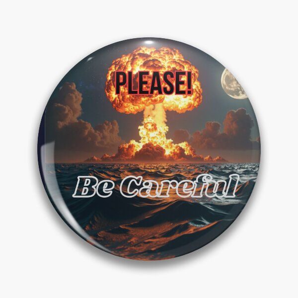 Item preview, Please! Be Careful - a nuclear caution.  designed and sold by OldDogNewDawn.