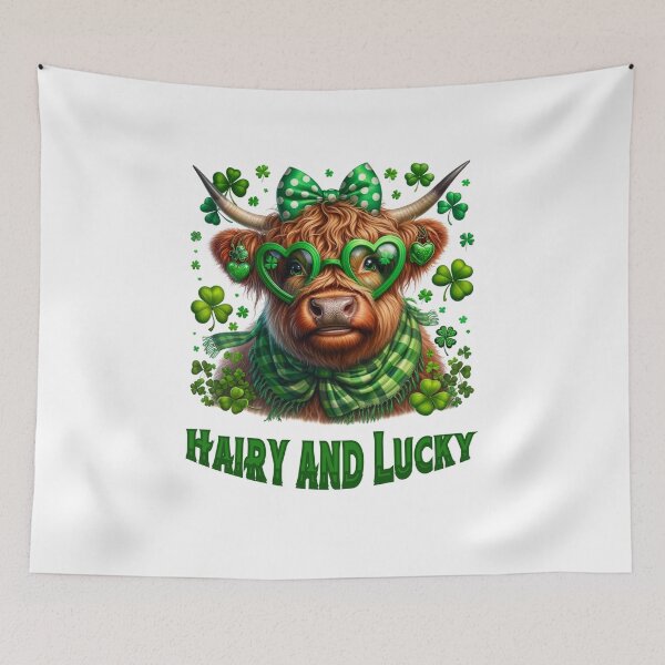 Artikelvorschau, Haariges und glückliches St. Patricks Day Highland Cow Design 5 entworfen und verkauft von PathPeek.