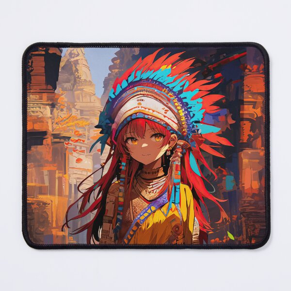 Item preview, Native Indian Anime girl portrait designed and sold by TheArtistOf2022.