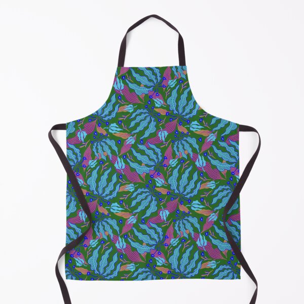 Item preview, Blue poison flame floral pattern in Green designed and sold by Kaushlydraw.