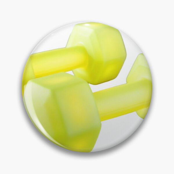 Item preview, Bright Yellow Hexagonal Dumbbells on Black Background designed and sold by Creative88Art.
