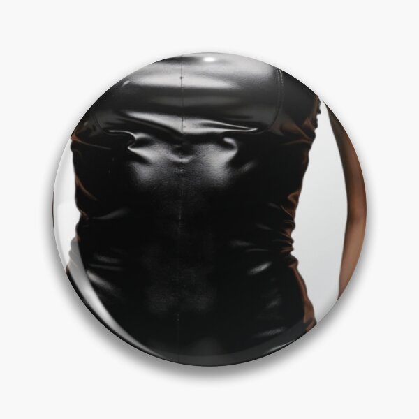 Item preview, Close Up of Person in Glossy Black Strapless Bodysuit on Black Background designed and sold by Creative88Art.