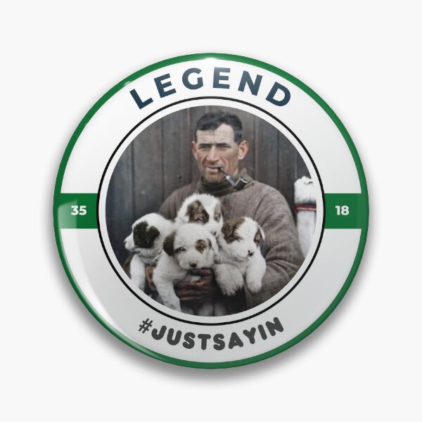 Item preview, Tom Crean with puppies - (Dark Green border for light backgrounds) designed and sold by CreanishThings.