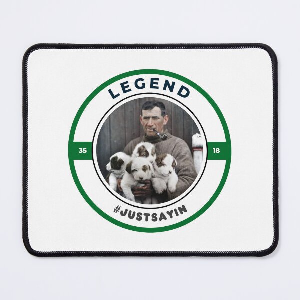 Item preview, Tom Crean with puppies - (Dark Green border for light backgrounds) designed and sold by CreanishThings.