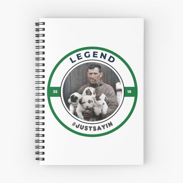 Item preview, Tom Crean with puppies - (Dark Green border for light backgrounds) designed and sold by CreanishThings.