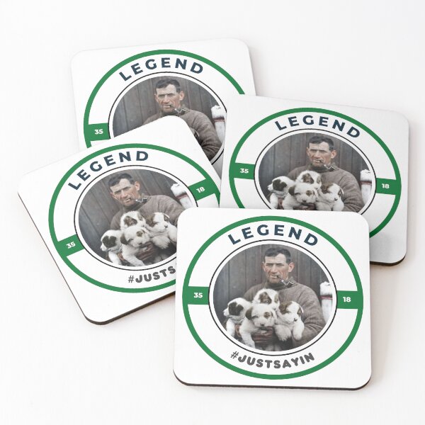 Item preview, Tom Crean with puppies - (Dark Green border for light backgrounds) designed and sold by CreanishThings.