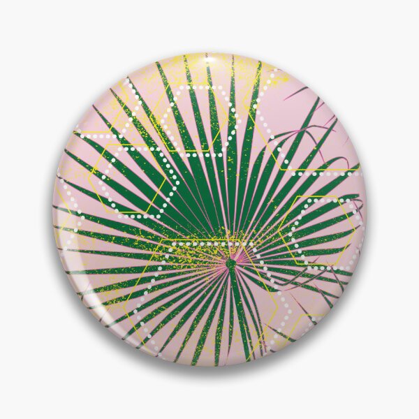 Item preview, fan palm pink glitter hexagons designed and sold by kobyakov.