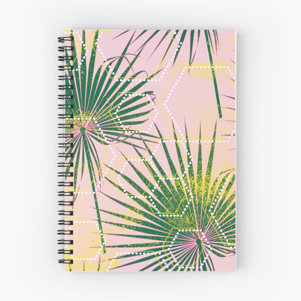 Item preview, fan palm pink glitter hexagons designed and sold by kobyakov.