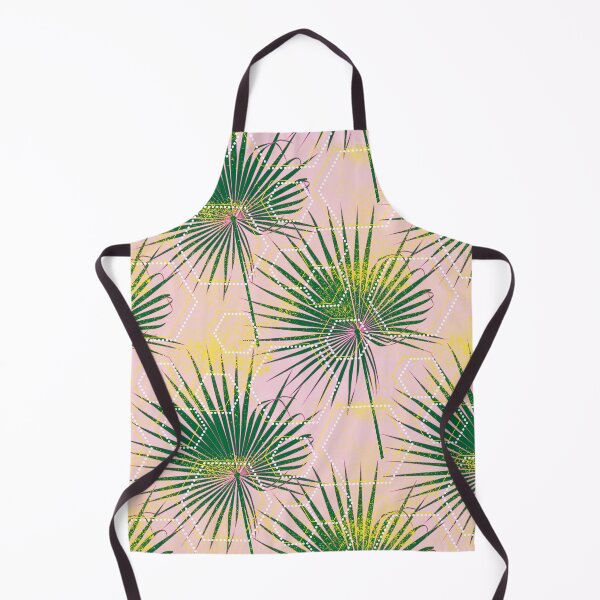 Item preview, fan palm pink glitter hexagons designed and sold by kobyakov.